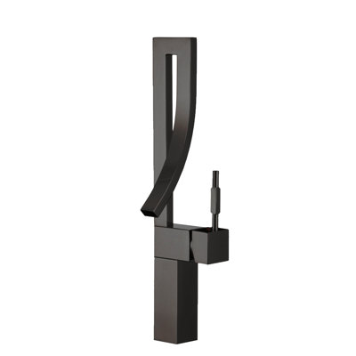 Élégant robinet de salle de bain noir mat 17,5 po Vanessa