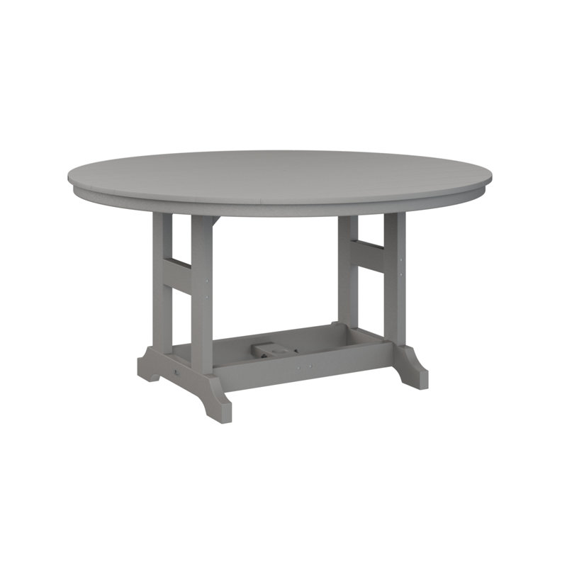 Table de salle à manger ronde Berlin, Gris clair, H 35,5 po x l 60 po x P 60 po