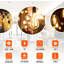 LED Edison Bulbs,Edison ST64 4W(Equivalent 40W) LED Filament Dimmable Bulb, Warm White 2700K Amber Glass 450Lumens, Retro Style Squirrel Cage Lamp - Pack of 5