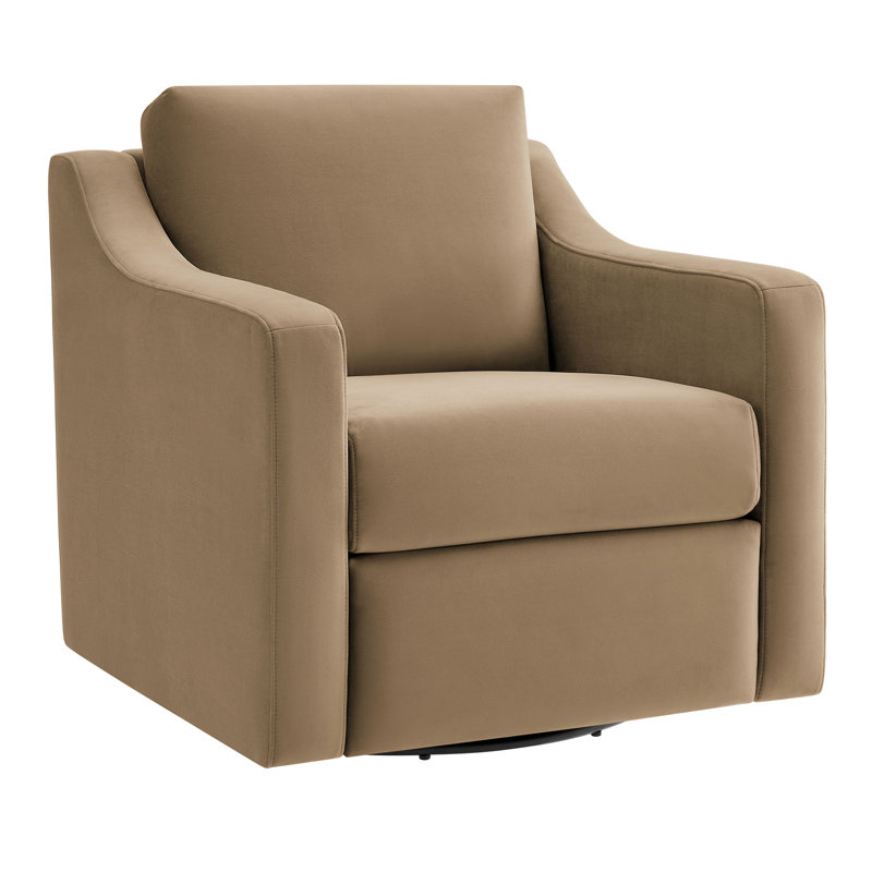 Liora Performance Velvet Armchair, Taupe Velvet