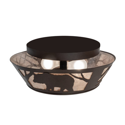 Rustic Lodge 2 - Light Semi Flush Mount