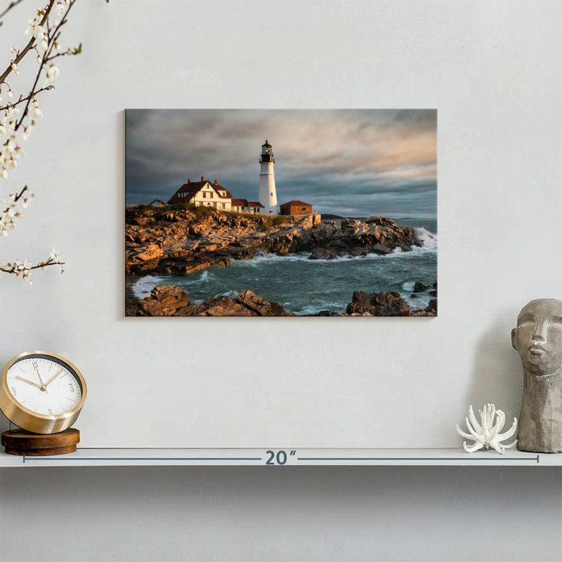 Aletra, phare de Portland Head, Maine, au lever du soleil, H 8 po x l 12 po