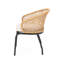 Chaise de jardin élégante - Tissu PE marron, pied en métal, revêtement imperméable, style moderne, structure antirouille, assise confortable