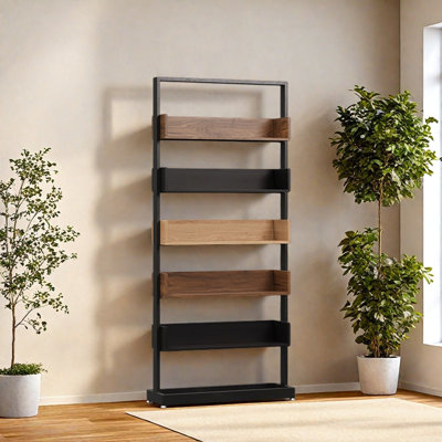 A textured and exquisite bookcase