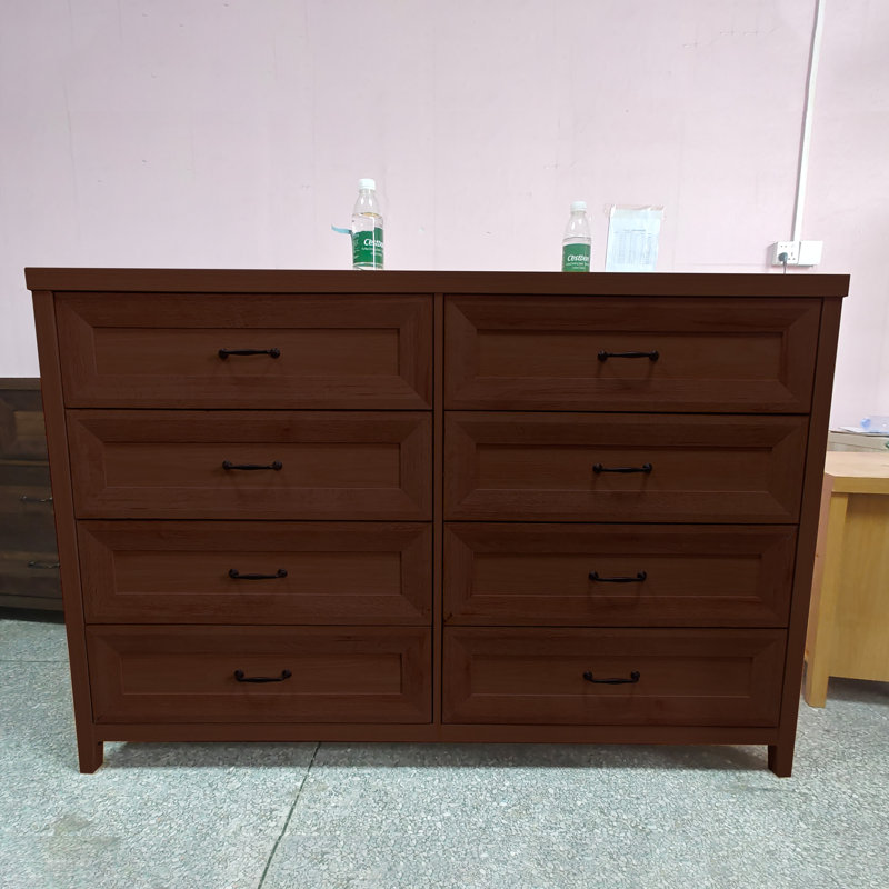 147cm W 8 - Drawer Chest of Drawers, Mahogany Brown