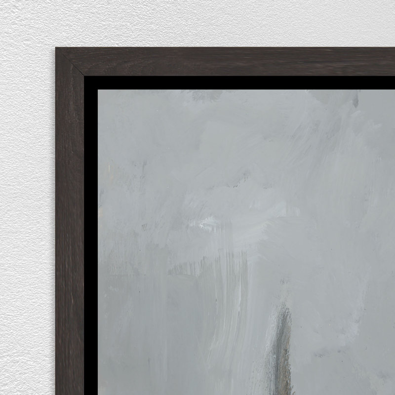 «The Gray Bison» par Mark Sargent, peinture sur toile à cadre flottant, Verre