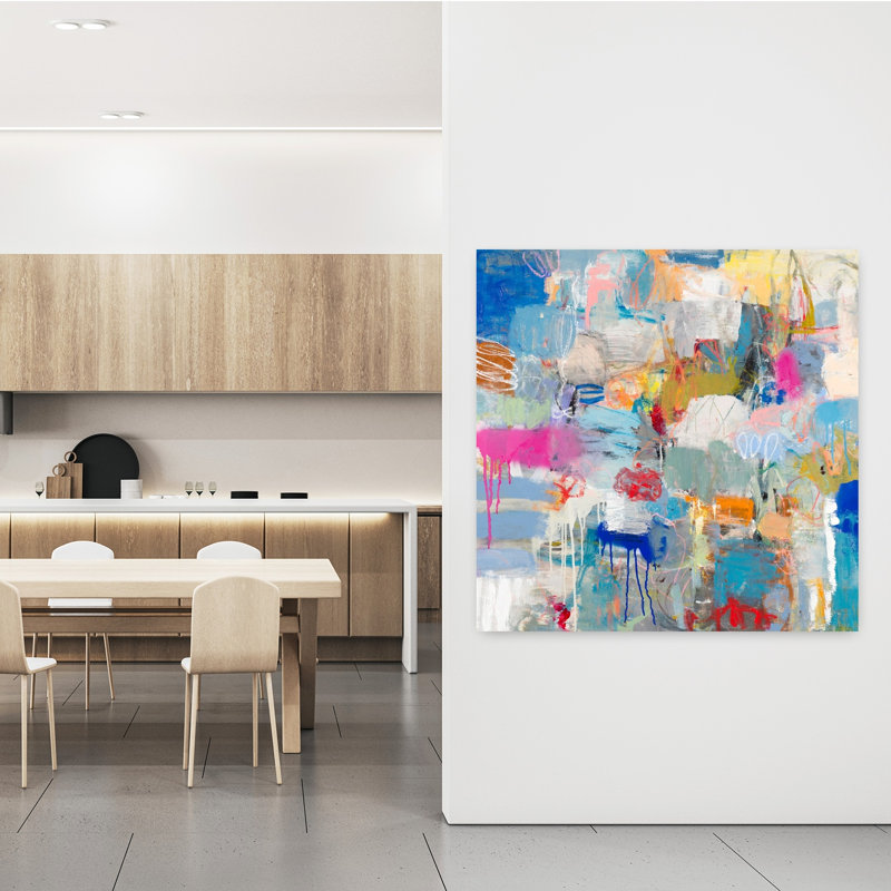 Laguna Beach, art contemporain de plage, 48" H x 48" W