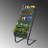 Decorative Metal Garden Pot Stand, Dark Green & Black, 21.3 x 51.2 x 33.5 inches | 100% Metal Construction, 25 mm Thickness | 5 Plastic Pots (53 cm) Included | Stylish & Modern Design with Multiple Shelves, Max Load 22 lbs