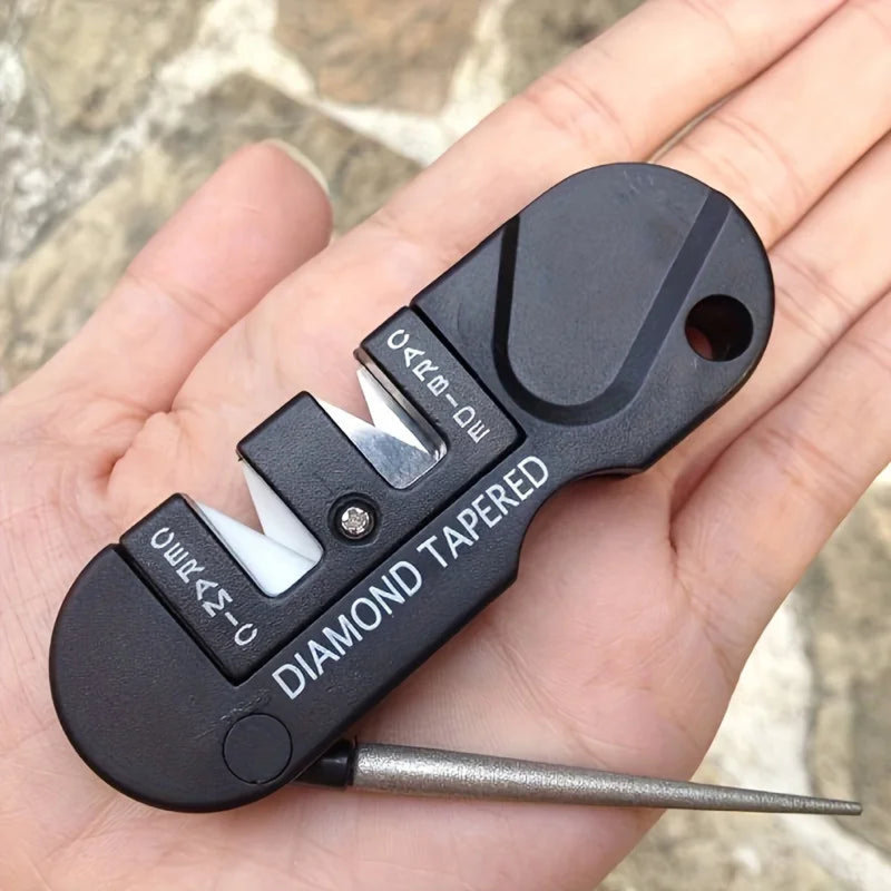 Aiguiseur de couteaux portable 4 en 1 pour la survie en plein air