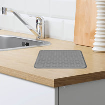 Silicone Dish Drying Mat Countertop Drainer Mat Non-slip Heat Resistance Dry  Mat Fridge Drawer Liner