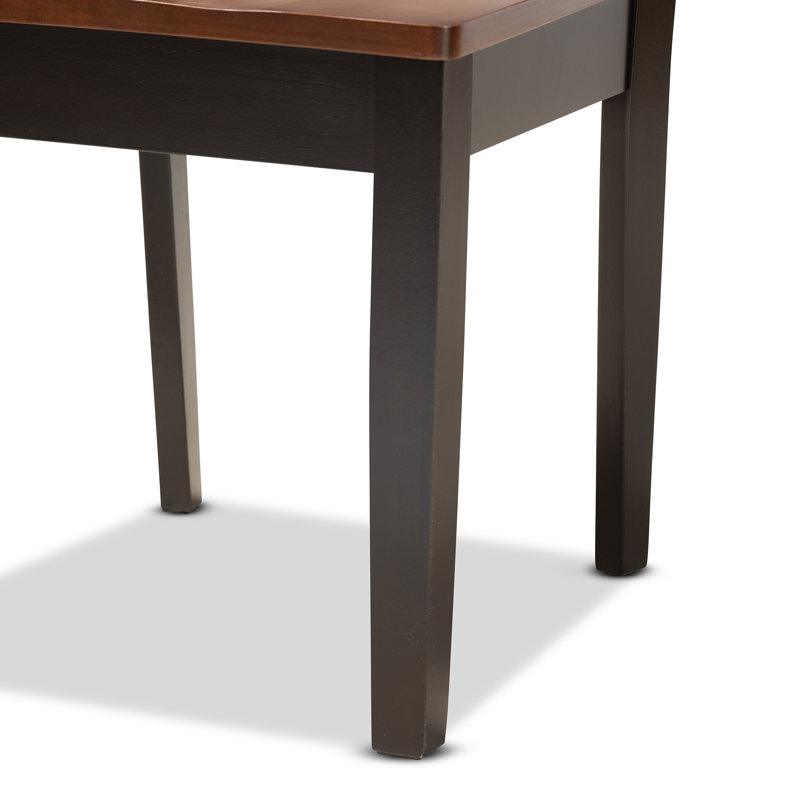 Arashel 17.7'' H Solid Wood Side Chair, Dark Brown, Walnut Brown