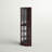 Schmidt Wood/Glass Lighted Corner Curio Cabinet 72" H-841113116