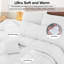 Ensemble d'édredon 5 pièces - Édredon en duvet synthétique toutes saisons avec taies décoratives et jupe de lit - Housse de couette matelassée avec pattes d'angle-110971800-110971798