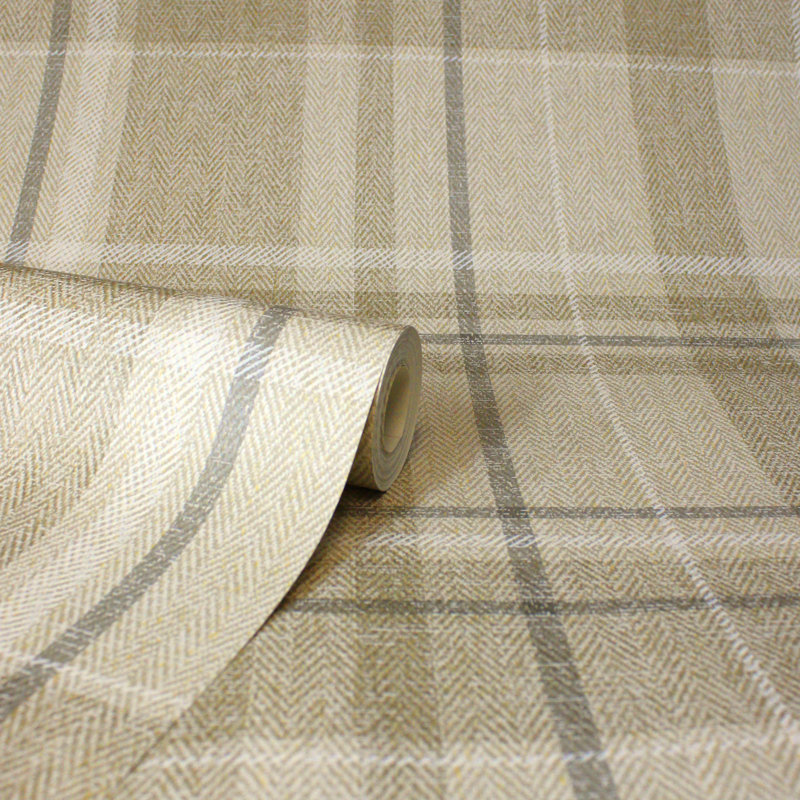 Manohar 10.5m x 52cm Wallpaper Roll, Beige