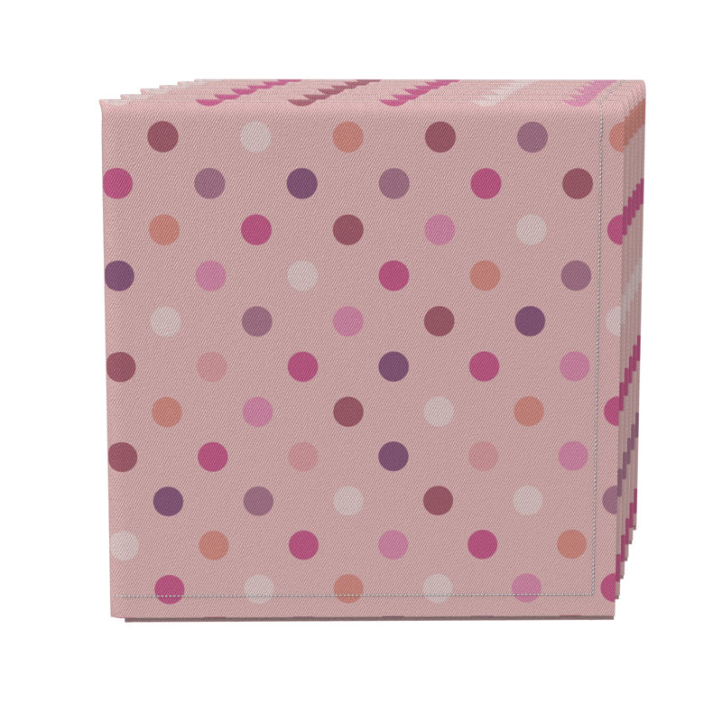 Cotton Twill Polka Dots Square Napkin
