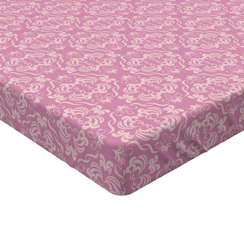 Microfiber Damask Fitted Sheet, Queen Fitted Sheet