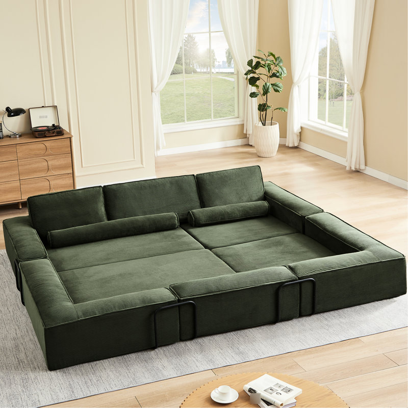 Velours côtelé 4 places Army, suède confortable, structure stable, convient aux grands parents, support doux