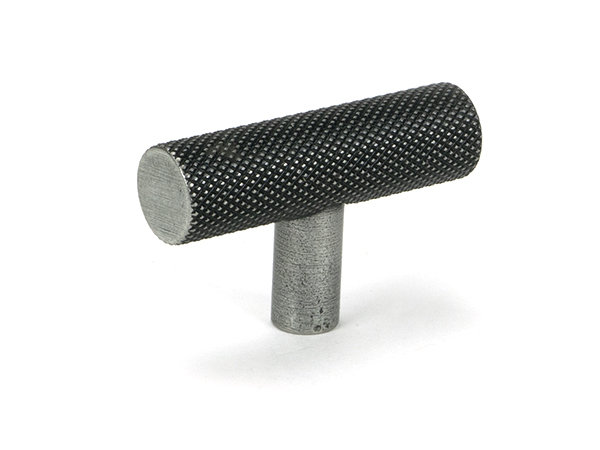Brompton Cylindrical Knob, Pewter Patina