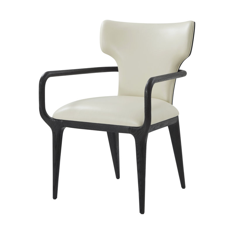 Repose Leather Arm Chair, Charcoal