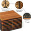 Dalles de terrasse emboîtables, revêtement de sol extérieur rayé pour patio, balcon, véranda, terrasse et terrasse sur le toit, couleur naturelle