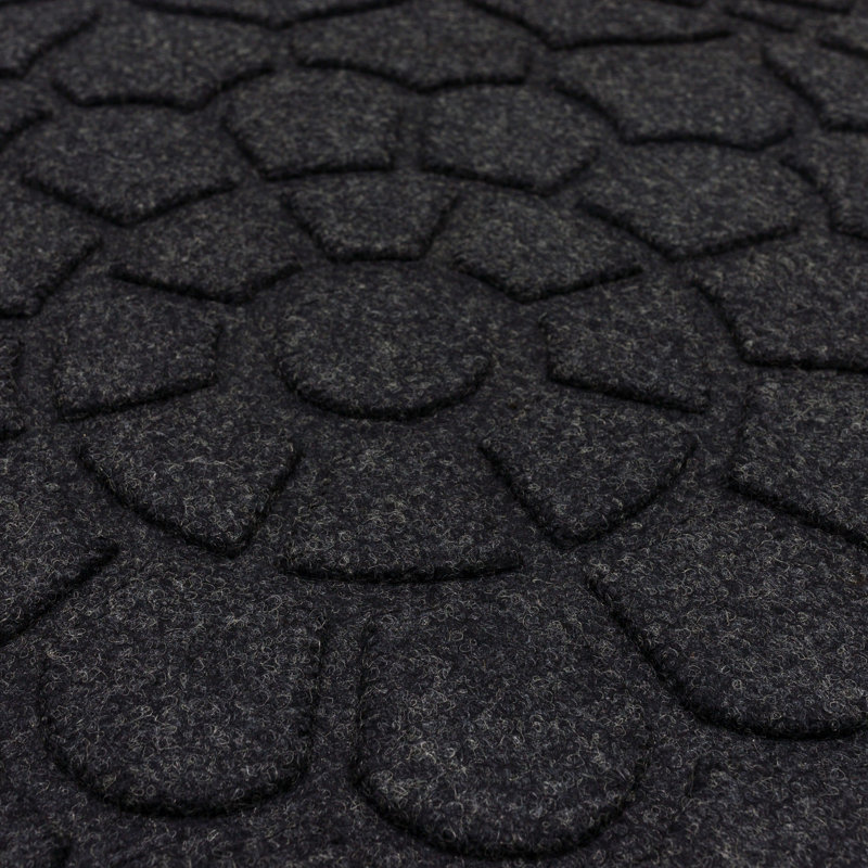 Tapis de porte rectangulaire en caoutchouc recyclé L 48 po Kesha , Onyx