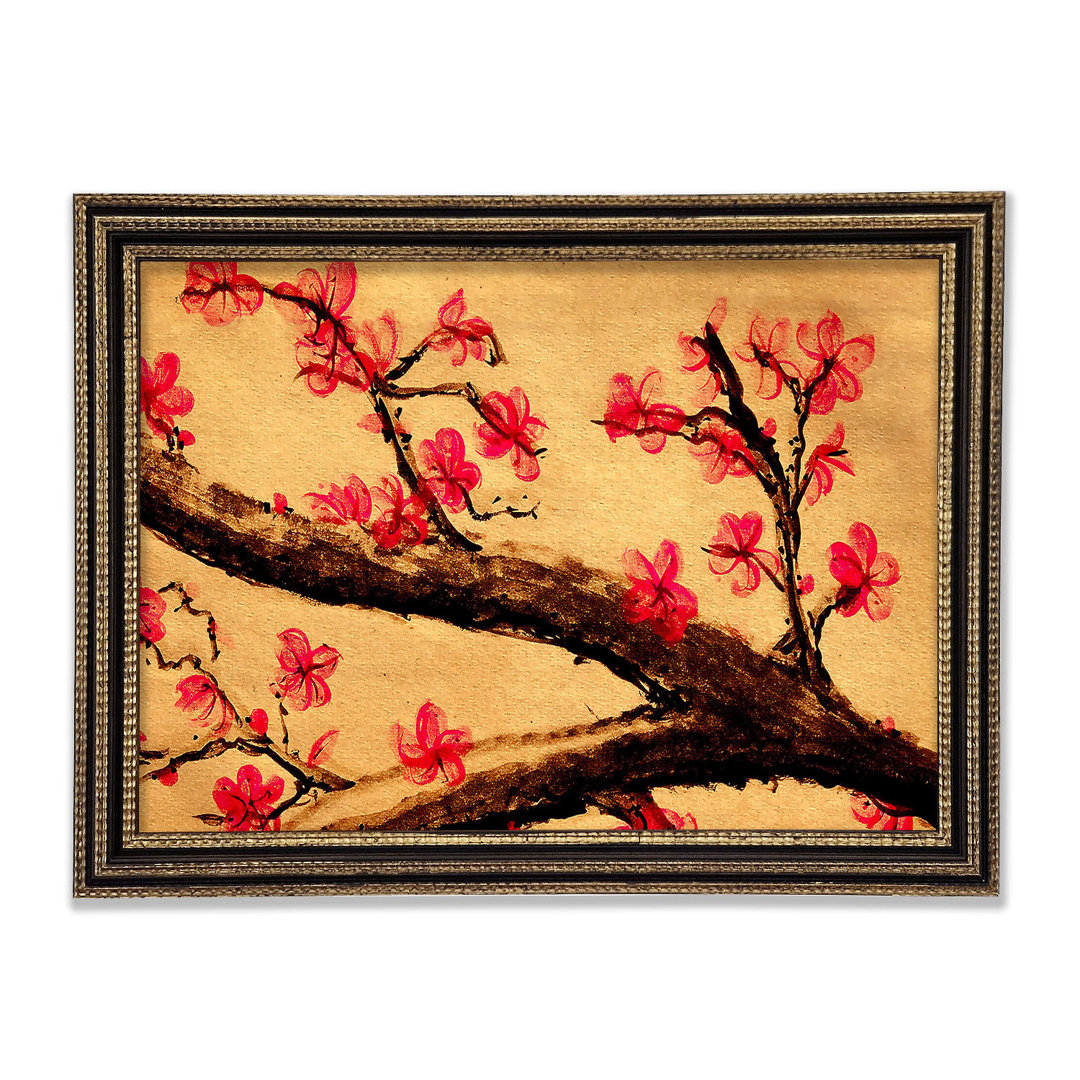 Gerahmtes Leinwandbild Cherry Blossom von Watanabe Seitei