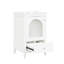 Lavabo de salle de bain 20 po, armoire blanche avec tiroir antidérapant