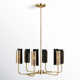 Andre 6 Light Metal Dimmable Cylinder Chandelier