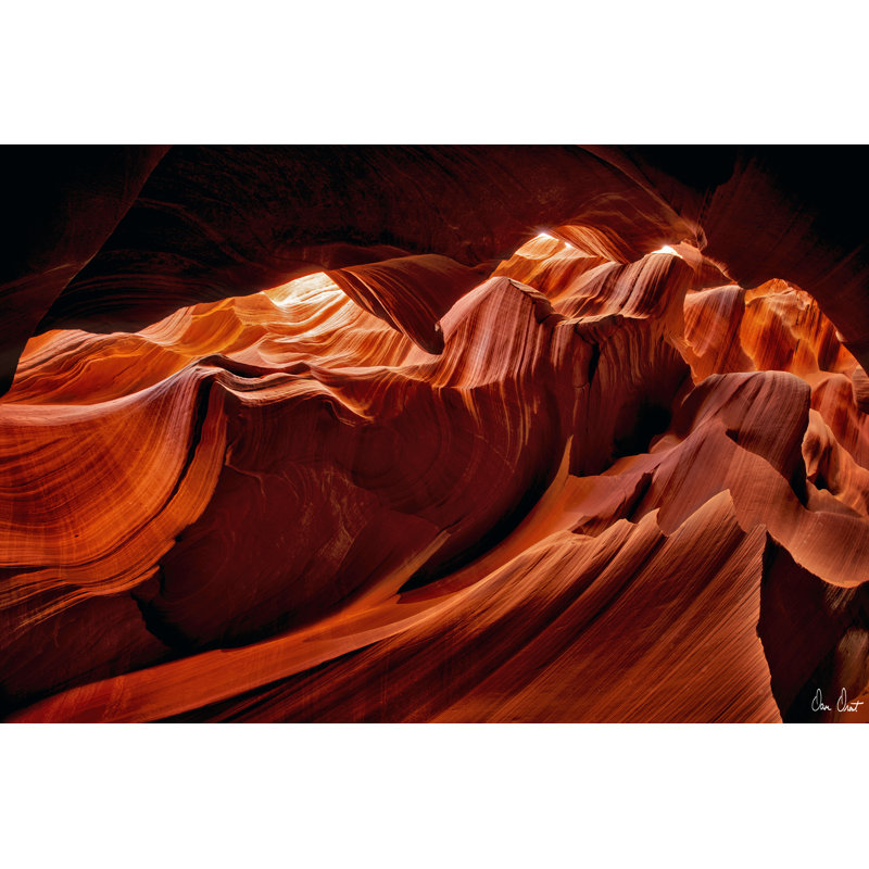 Sun Shining Through Canyon VIII - Wrapped Canvas Painting, 81cm H x 122cm W x 3.8cm D