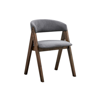 Paire de chaises d'appoint rembourrées à la mode - base noyer moderne de 2 finitions captivantes