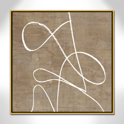 Catana Swooping Lines - Floater Frame Painting on Canvas