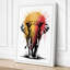 Elephant at Sunrise Modern - Wrapped Canvas-450743092-450743094
