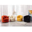 Fauteuil demi-tonneau pivotant en velours Haldeman-421567006