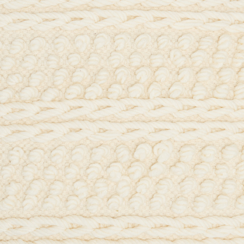 Anastasia Square Pillow Cover and Insert, Ivory