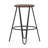 Simeon Metal Industrial Stool with Solid Wood Seat, Hairpin Legs, and Footrest (Set of 2)-1099149095-1077839612-1077839614