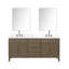 Ensemble de miroirs de salle de bain double 72 po x P 22 po Laurel-82319118-82319117