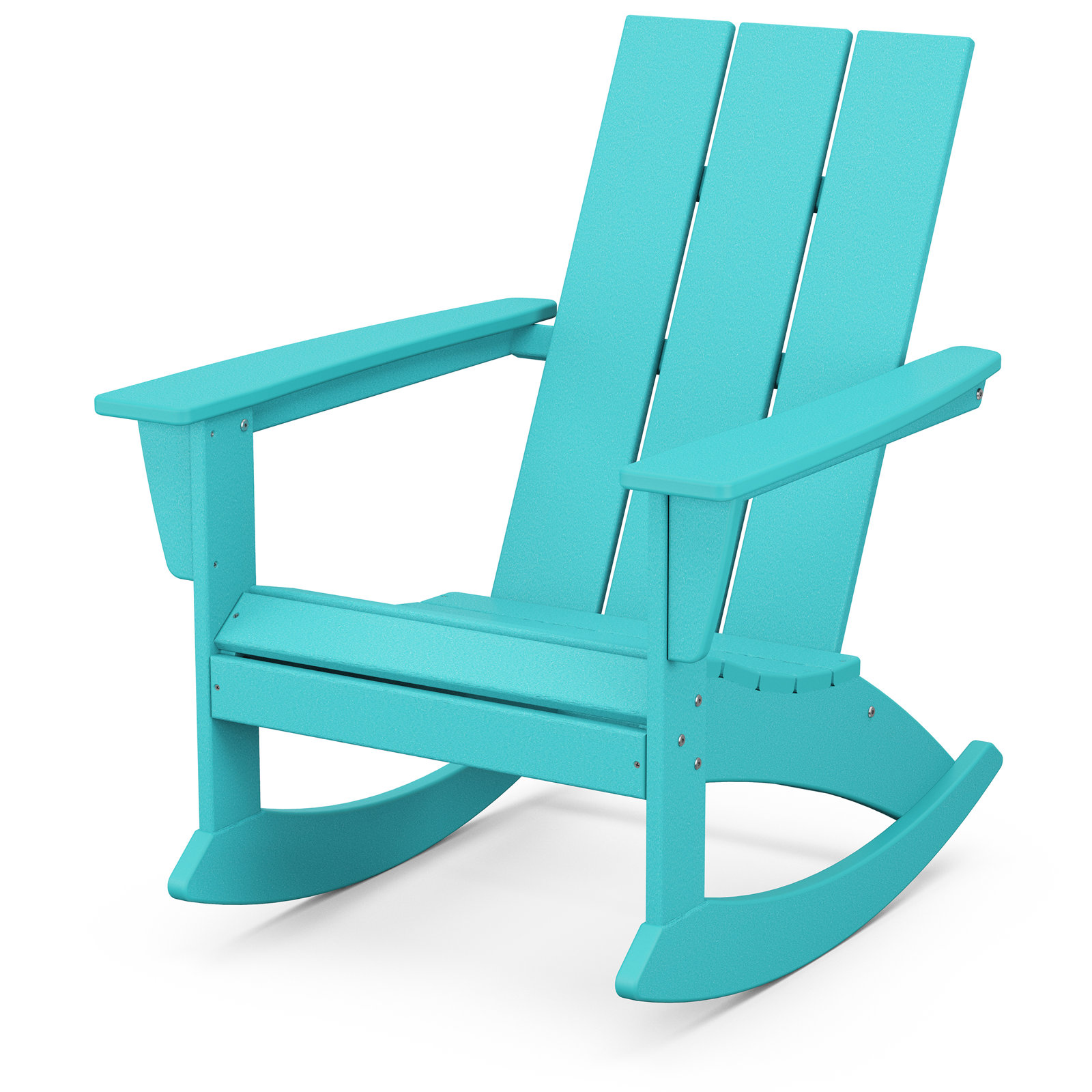 POLYWOOD® Modern Adirondack Patio Rocking Chair, Aruba