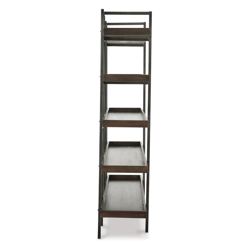 Starmore Industrial Brown Acacia and Steel Bookcase