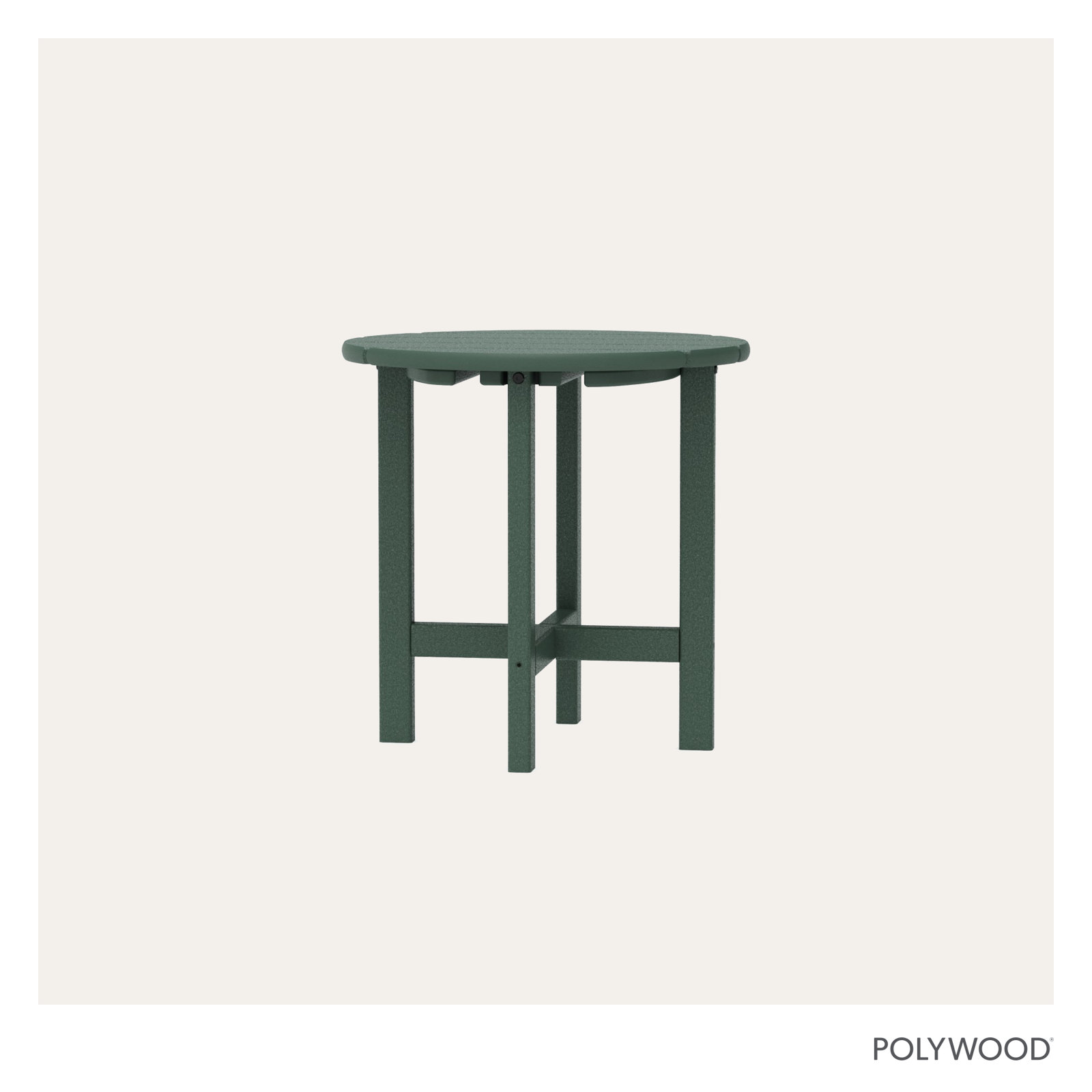 POLYWOOD® Tables 18" Patio Side Table, Green