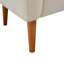 Fauteuil d'appoint moderne à oreilles - Revêtement beige, pieds solides, structure, installation facile, conception de conversation de patio, tissu bouclé, structure en bois