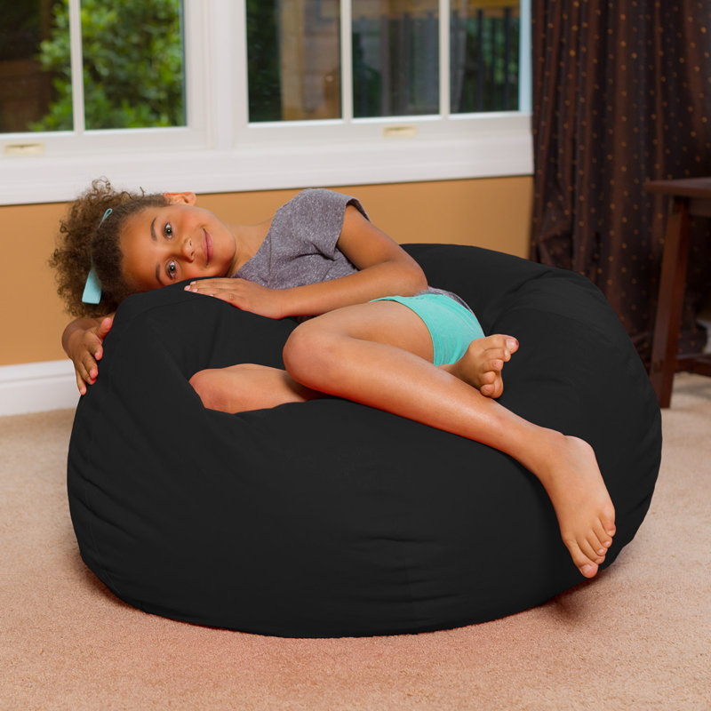 Bean Bag Chair for Kids, Teens, and Adults - Filled with Soft Beads, Includes Removable and Machine Washable Cover - Multiple Colors, Sizes and Fabrics including Soft Nylon & Canvas with Patterns