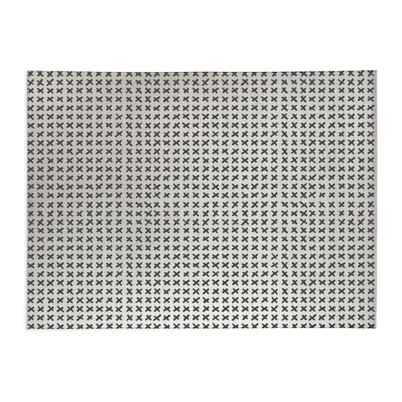 Tapis de cuisine Cross Cross, Rectangle 4pi x 6 pi, Ivoire/gris anthracite