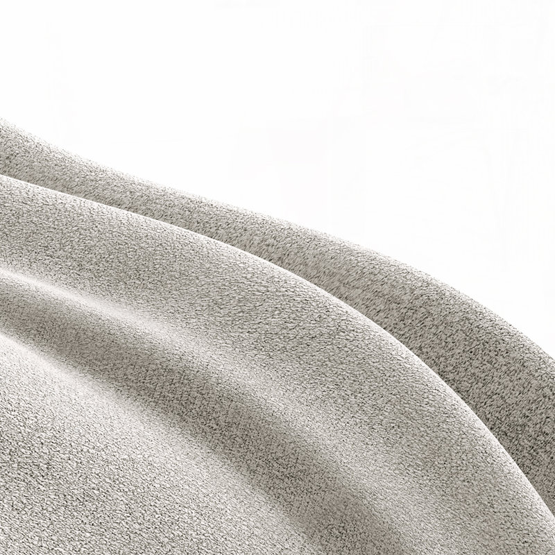 Fauteuil demi-tonneau rembourré et pivotant, Beige