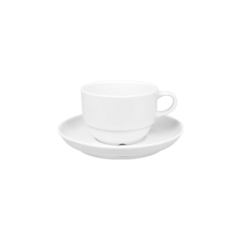 Tasse à espresso européenne et soucoupe