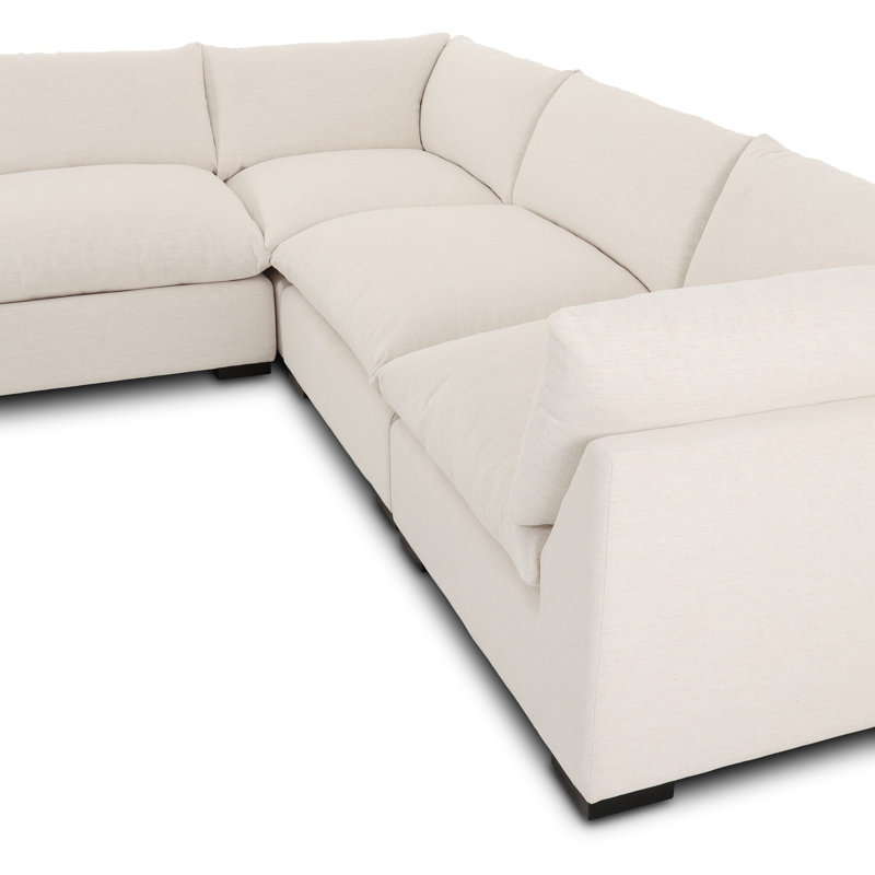 Caulkins Upholstered L-Shaped Sectional, 31.5" H x 120" W x 160" D, Right Hand Facing