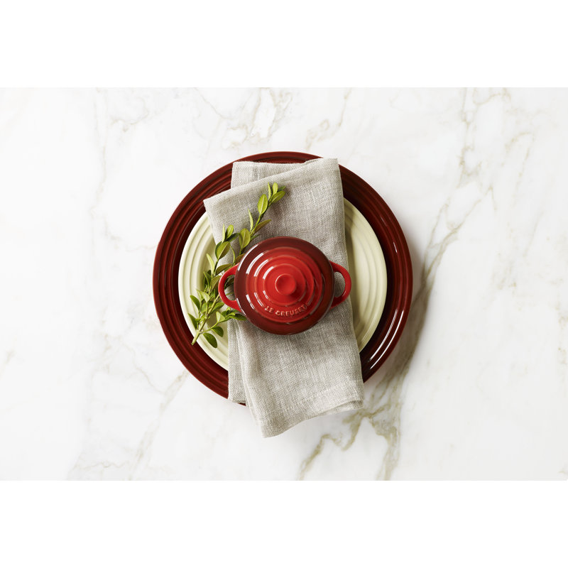 Le Creuset Stoneware Mini Round Cocotte, 8Oz., Cerise