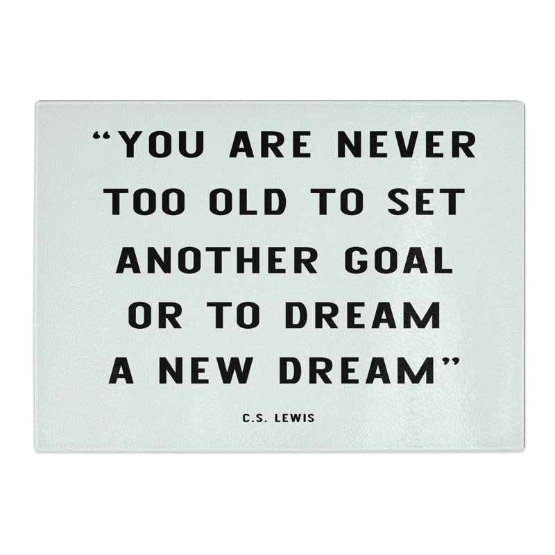 Dream a New Dream Typography Chopping Board, 0.4cm H x 20cm W x 28.5cm L