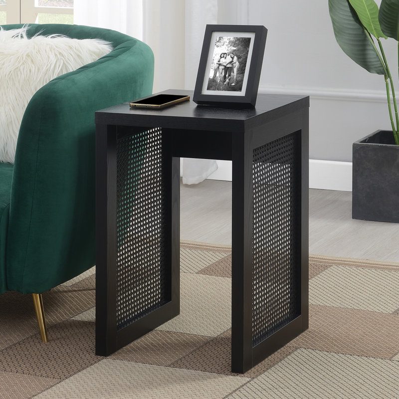 Siems End Table, Black/Black
