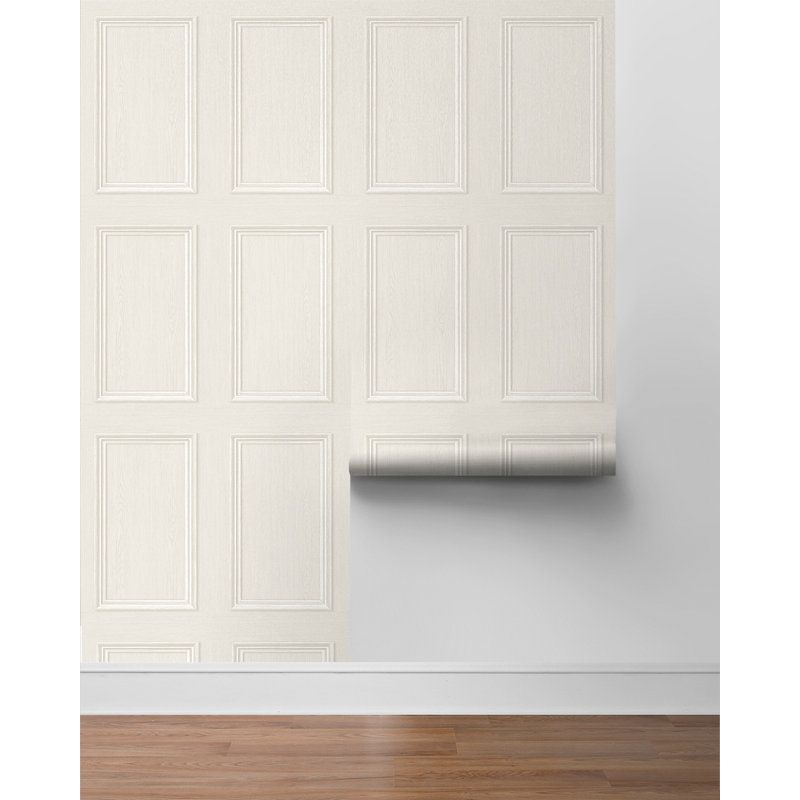 The Sojourn Wood & Shiplap Vinyl Peel & Stick Wallpaper Roll, Dove