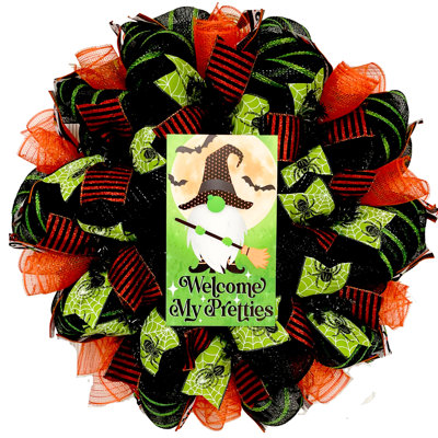 Couronne d'Halloween «Welcome My Pretties Gnome»